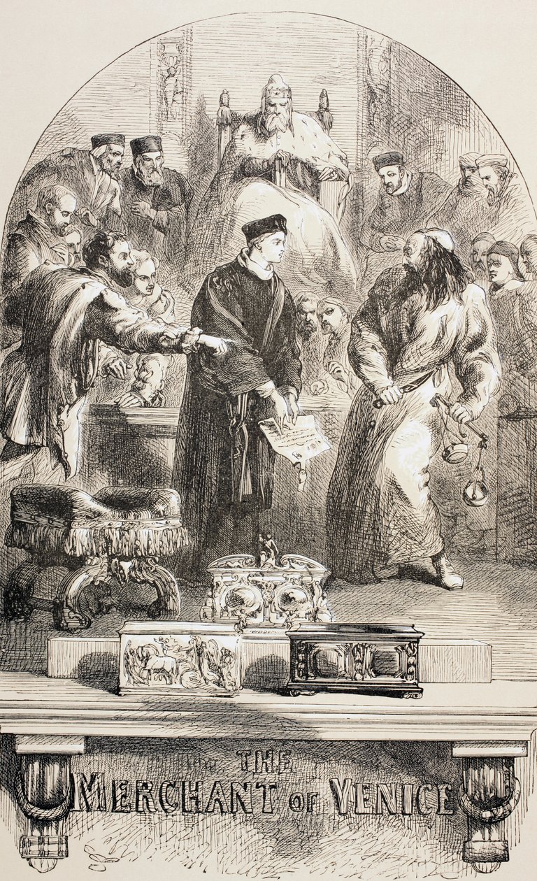 A velencei kereskedő, 1890 alkotó: John Gilbert