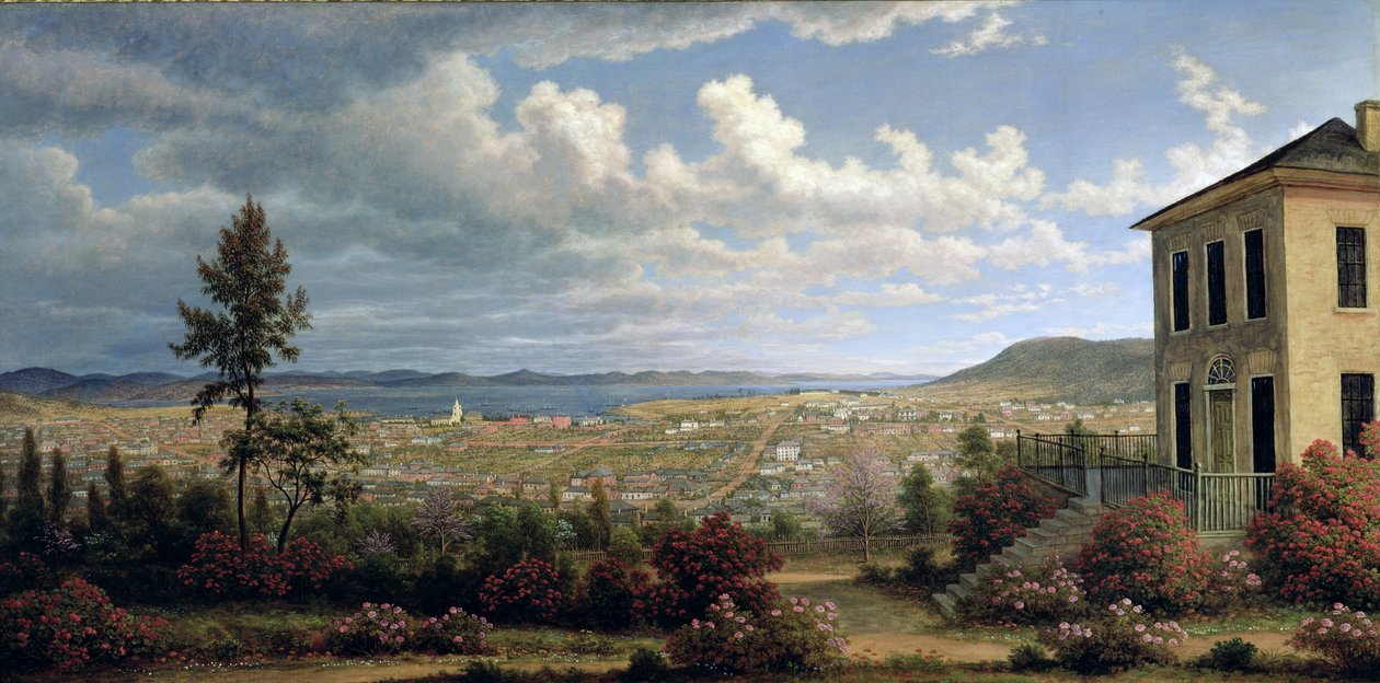 Hobart város, 1832 körül alkotó: John Glover