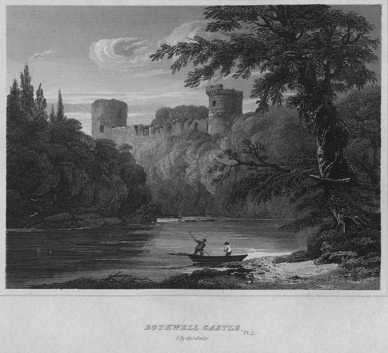 Bothwell kastély, Clydesdale, 1814 alkotó: John Greig