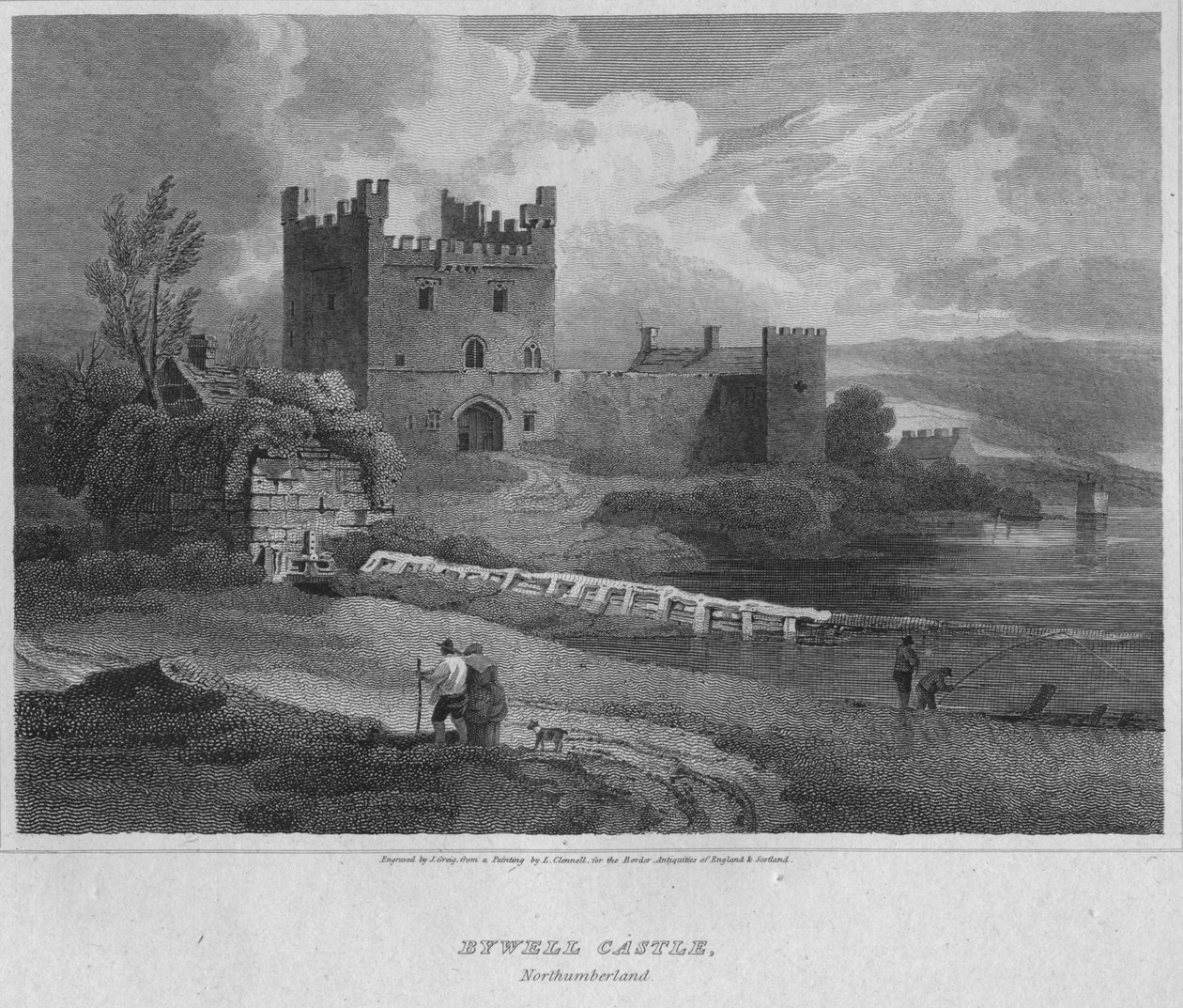 Bywell kastély, Northumberland, 1814 alkotó: John Greig