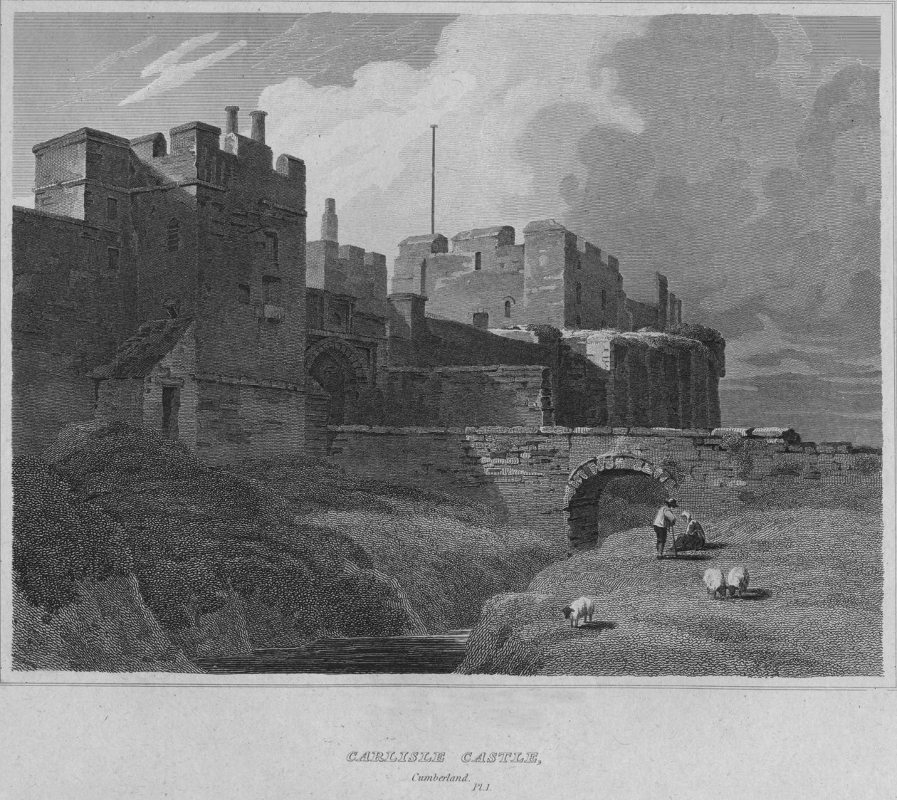 Carlisle kastély, Cumberland, 1814 alkotó: John Greig