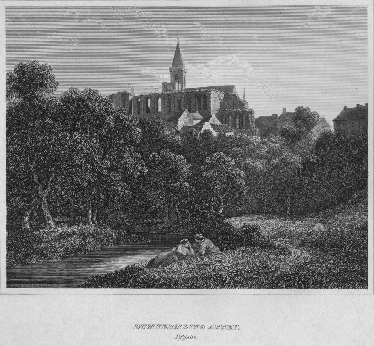 Dunfermline Abbey, Fifeshire, 1814 alkotó: John Greig