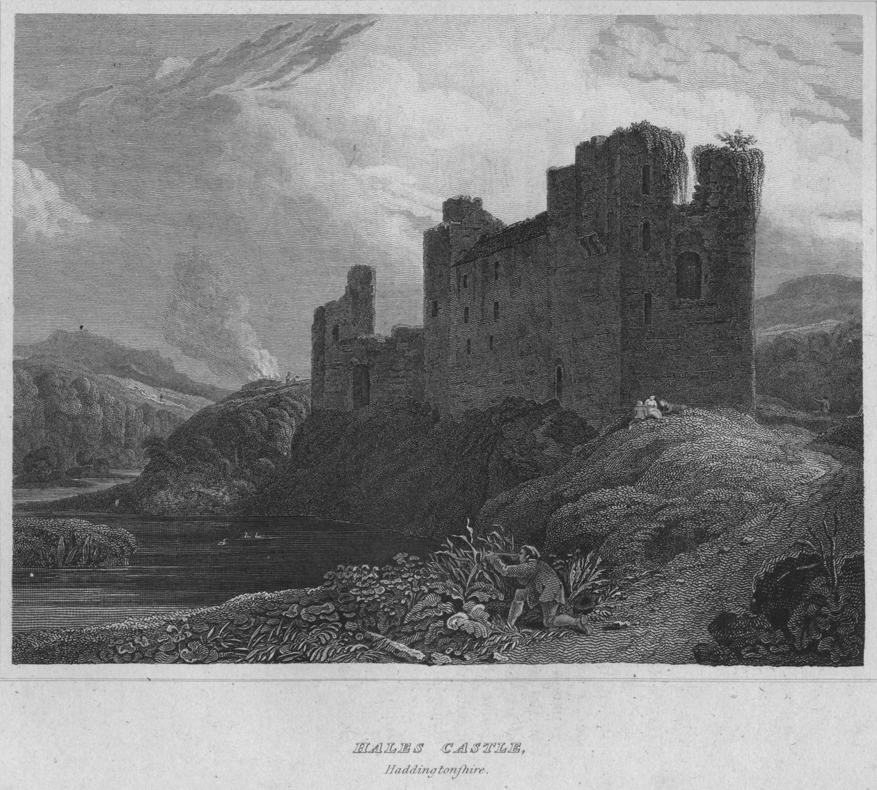 Hales kastély, Haddingtonshire, 1814 alkotó: John Greig
