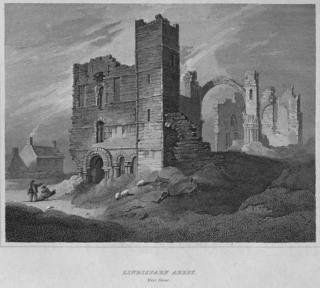 Lindisfarne apátság. Nyugati Front, 1814 alkotó: John Greig