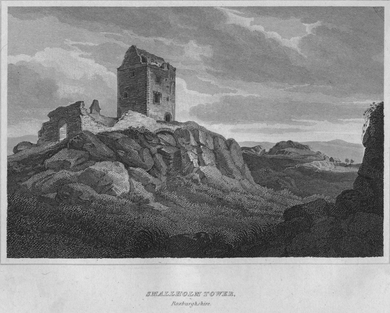 Smallholm Tower, Roxburghshire, 1814 alkotó: John Greig