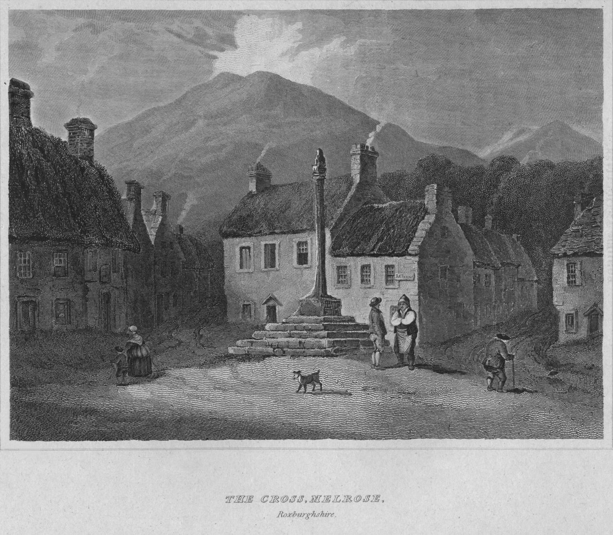 The Cross, Melrose, Roxburghshire, 1814 alkotó: John Greig