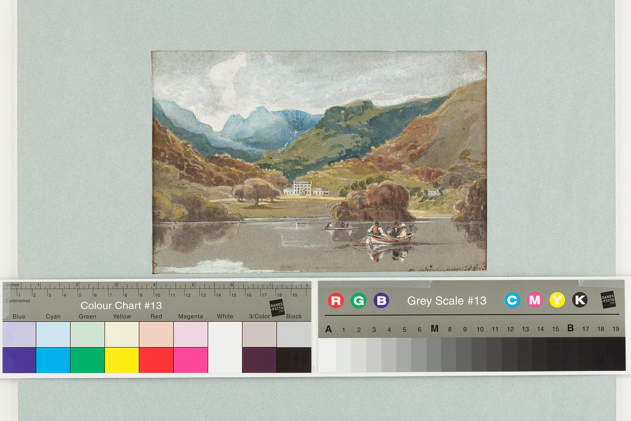 Brathay Hall, 1808 (wc papíron) alkotó: John Harden