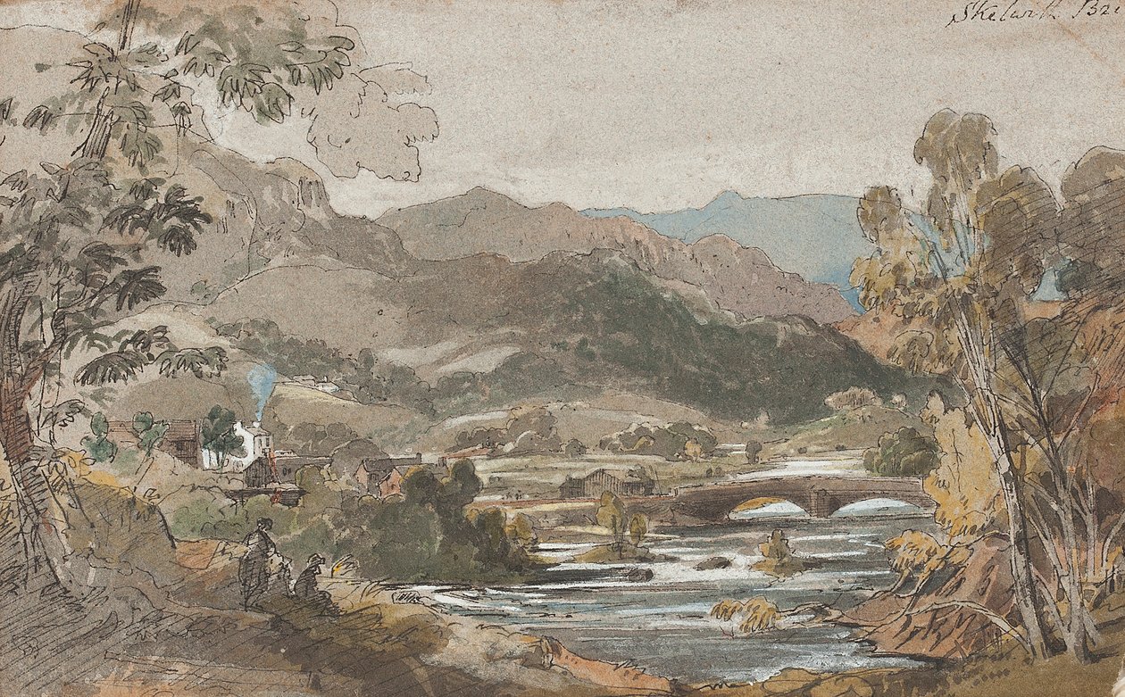 Skelwith Bridge, 1812 (wc papíron) alkotó: John Harden