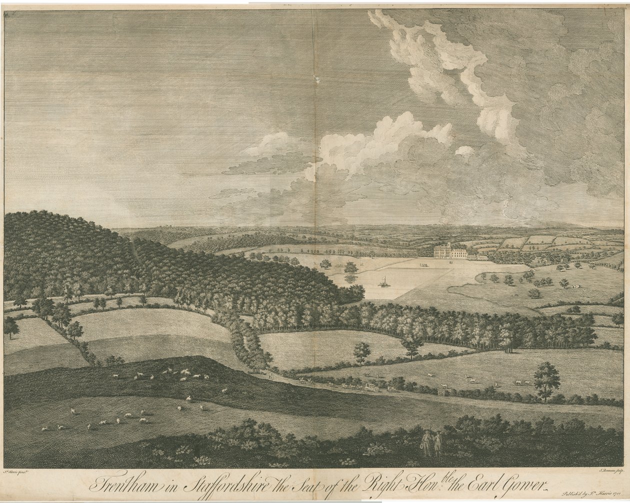 Trentham Hall: metszet, nd [c 1751] alkotó: John Harris