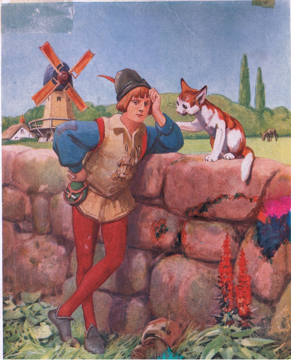 Dick Whittington és macskája (litho) alkotó: John Hassall