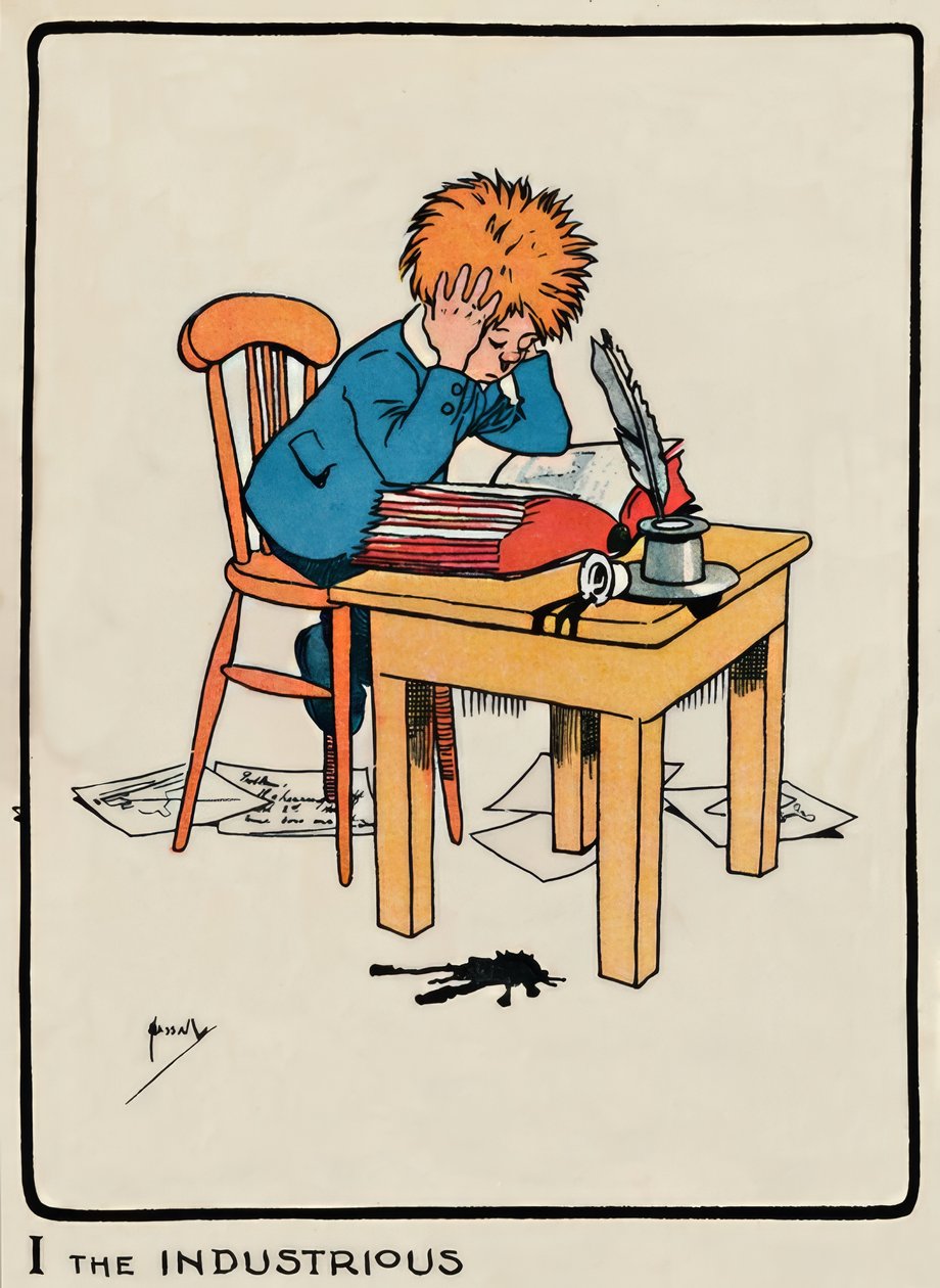 Én a szorgalmas / J. Hassall / Zeichnung, 1903 alkotó: John Hassall