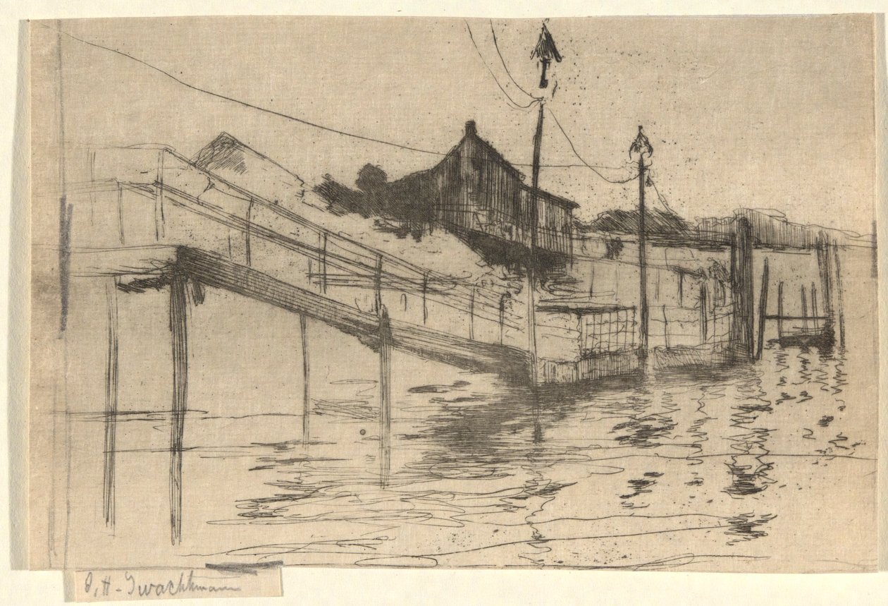 Kikötői jelenet alkotó: John Henry Twachtman
