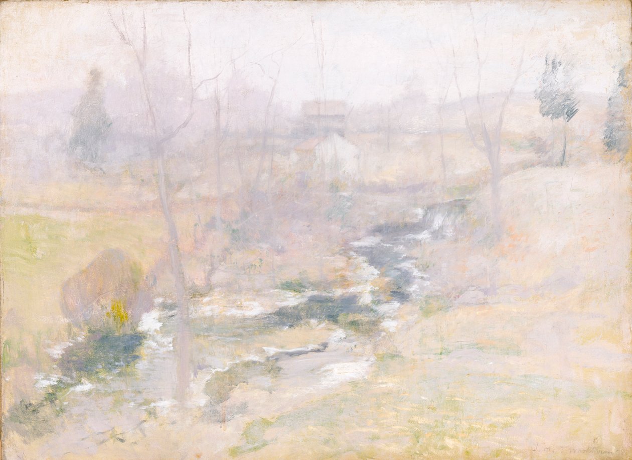 Tél vége, 1889 után. alkotó: John Henry Twachtman