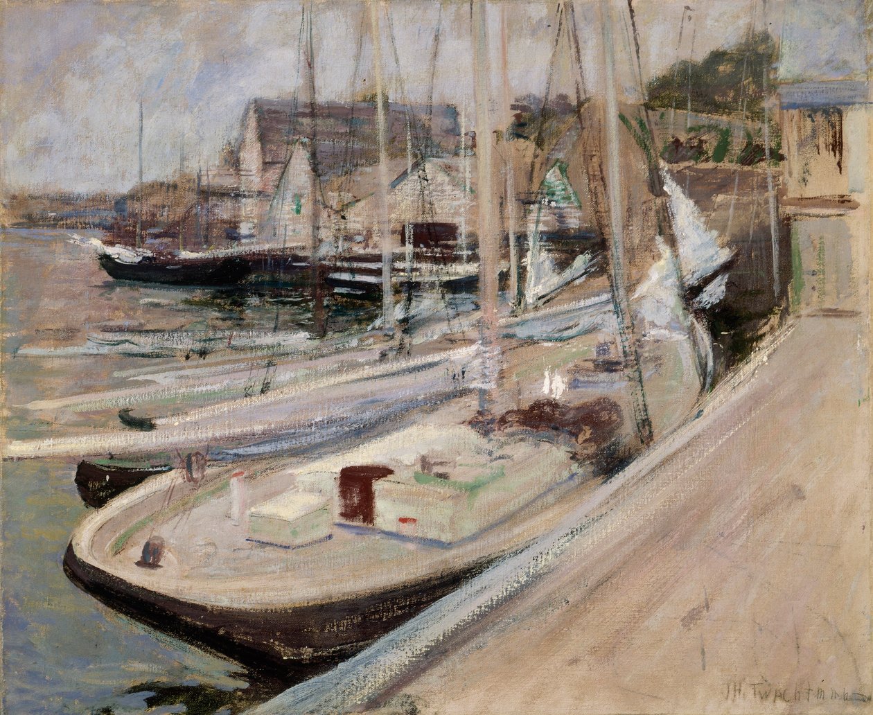 Halászhajók Gloucesterben alkotó: John Henry Twachtman