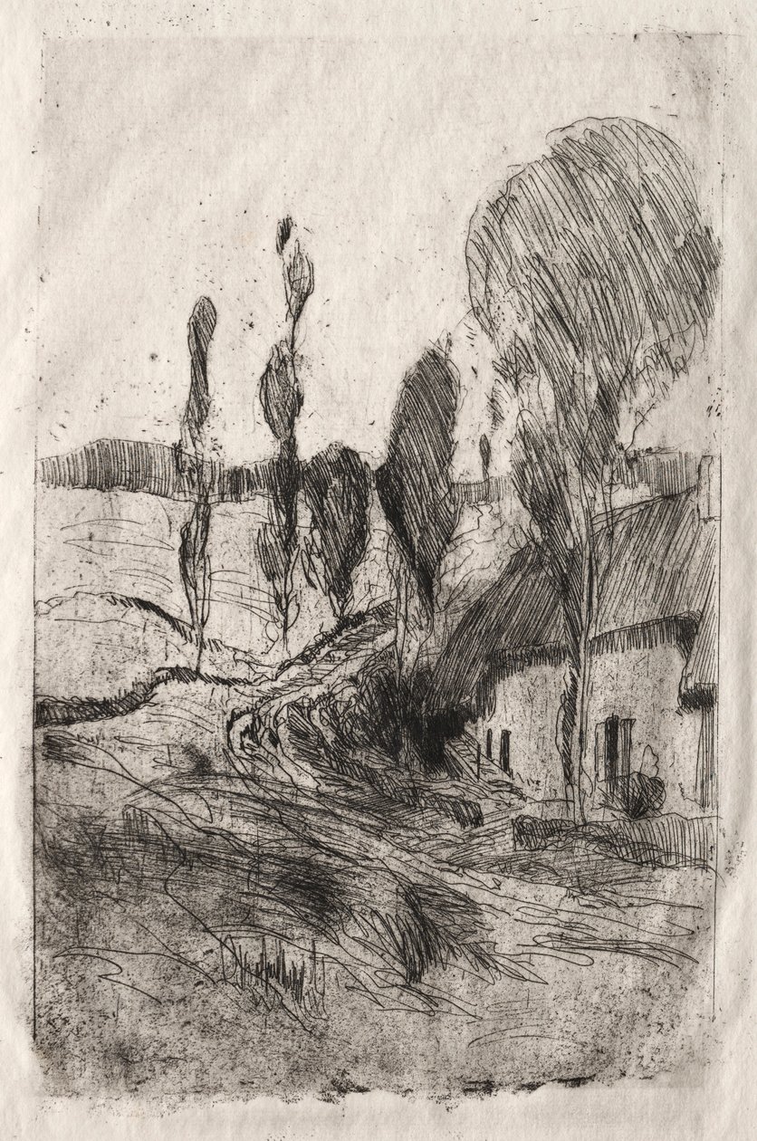 francia táj, kb. 1884-89. alkotó: John Henry Twachtman