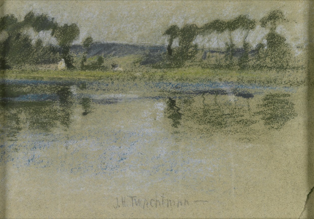 Fák a folyón túl alkotó: John Henry Twachtman