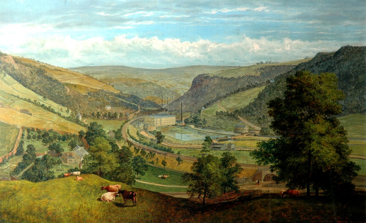 Todmorden-völgy Charlestownból, 1860 alkotó: John Holland