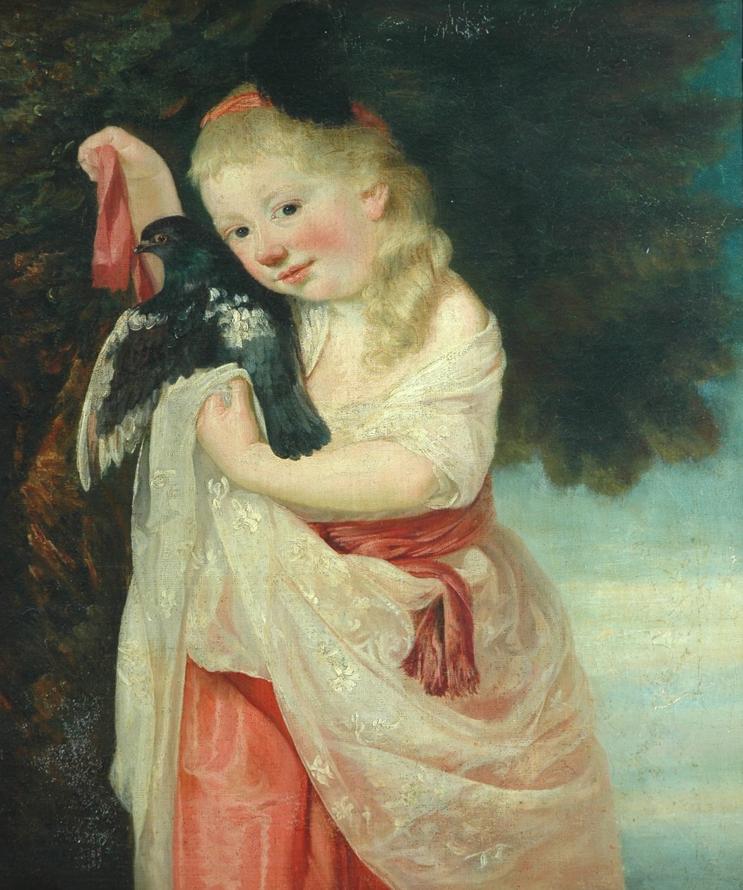Lány madárral alkotó: John Hoppner