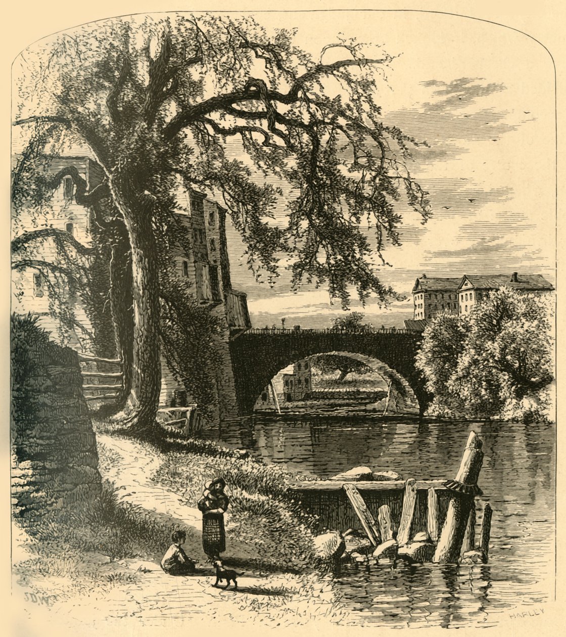 "Main-Street Bridge, Hartford", 1874. alkotó: John J. Harley