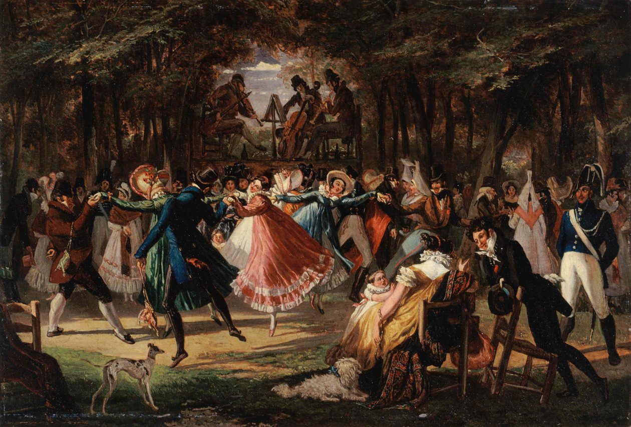 Bal public, 1818. alkotó: John James Chalon