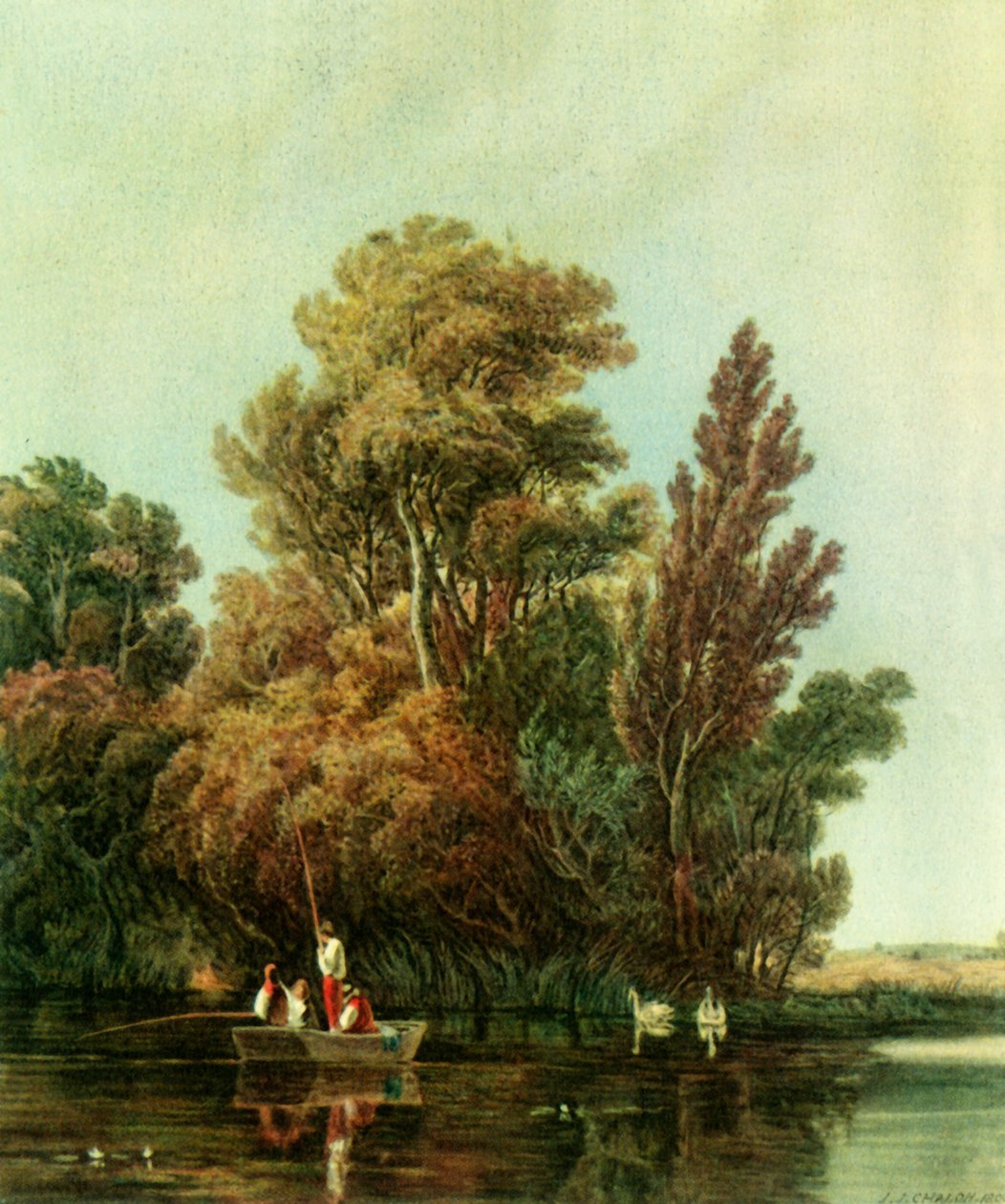 „A horgászmedence”, 1809, 1946. alkotó: John James Chalon
