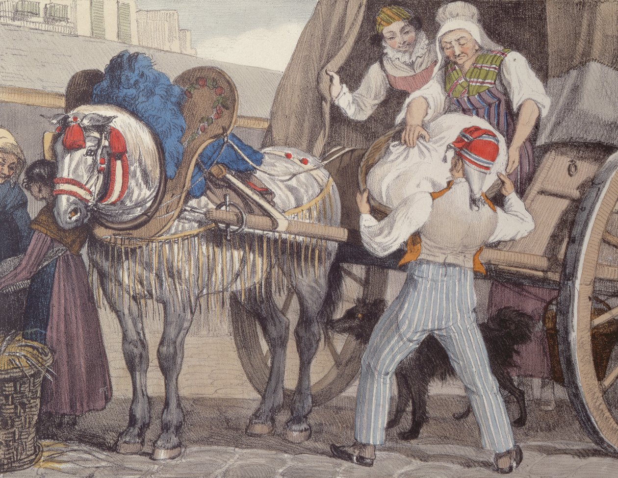 A szennyeskocsi, 1822 alkotó: John James Chalon