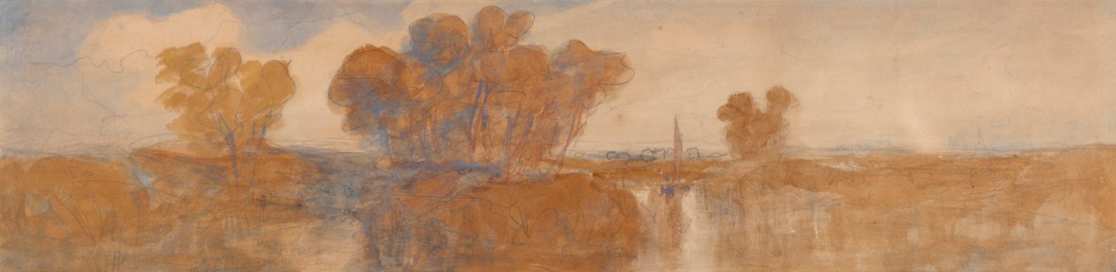 Norwich távoli kilátása alkotó: John Joseph Cotman