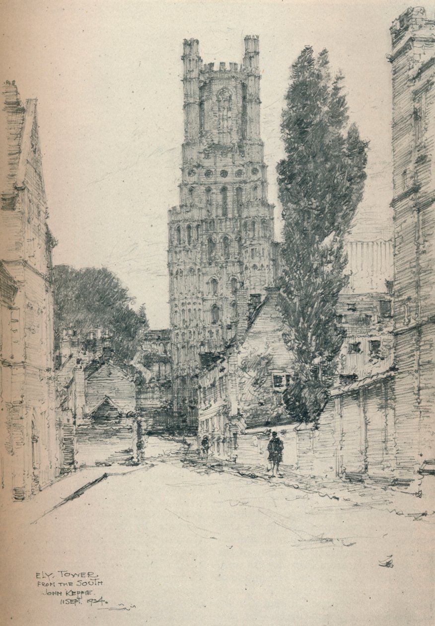 Ely-torony, délről, 1924 alkotó: John Keppie