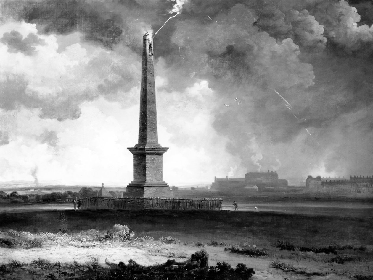 Villámcsapás Nelson emlékműve, 1810 körül alkotó: John Knox