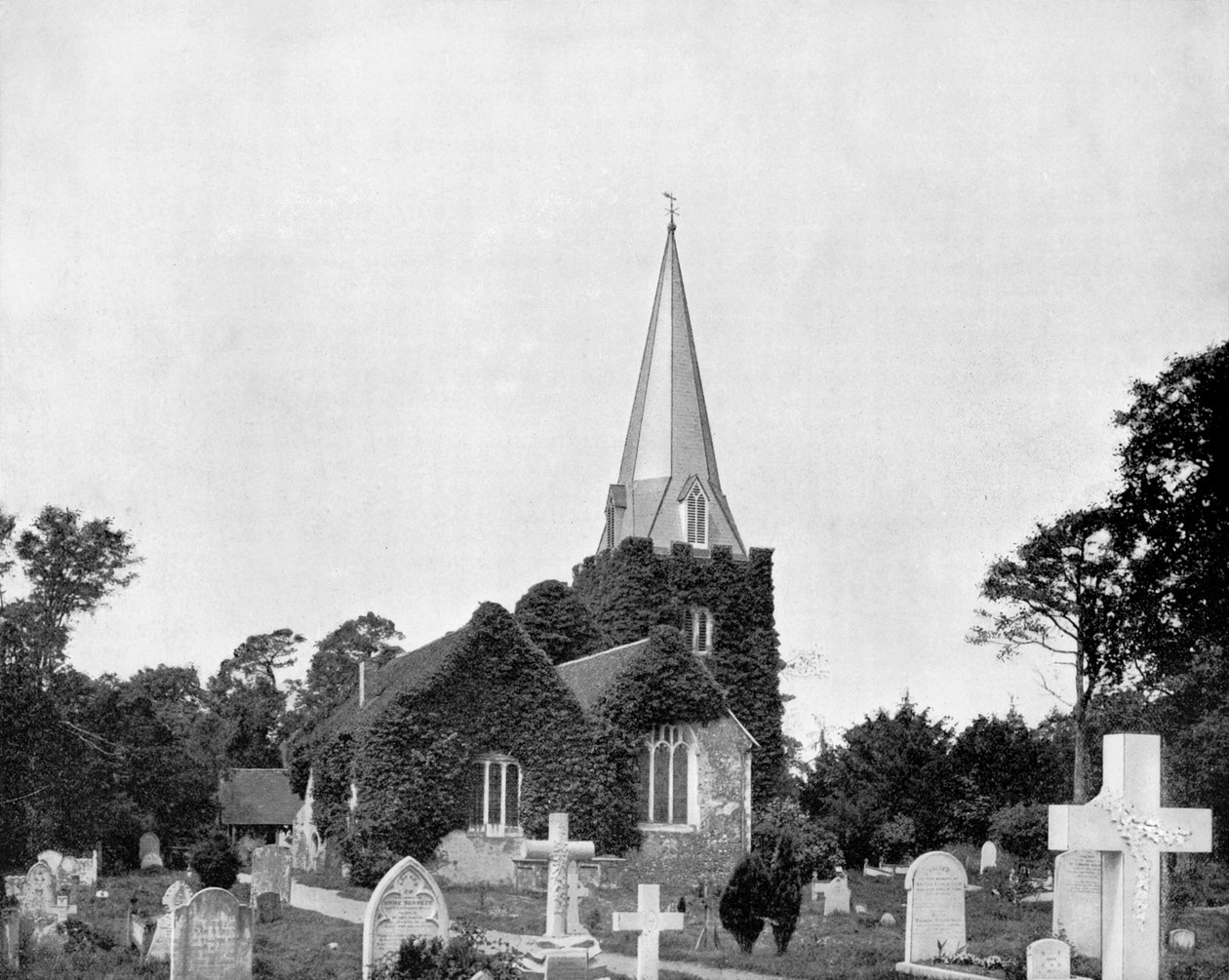 Stoke-Pogis templomkertje, Anglia, 1893. alkotó: John L. Stoddard