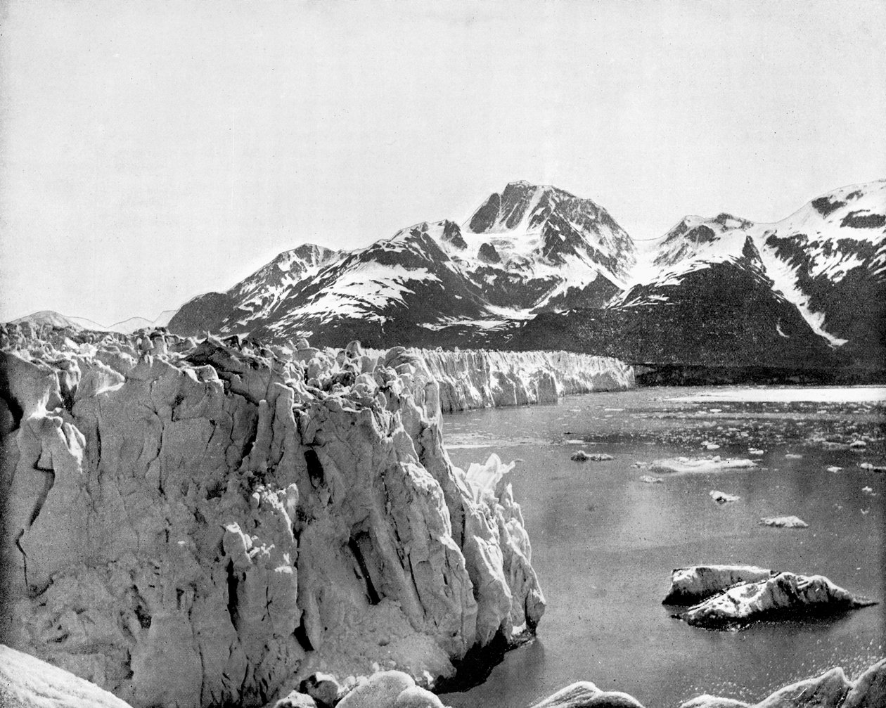 Muir-gleccser, Alaszka, USA, 1893. alkotó: John L. Stoddard