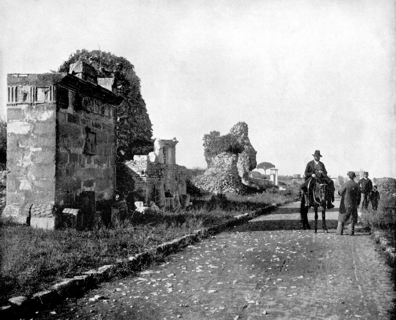 Appian Way, Róma, 1893. alkotó: John L. Stoddard