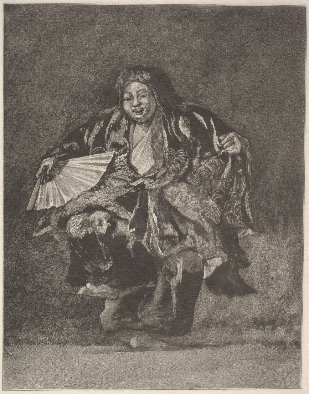 Noh Dancer, kb. 1886. alkotó: John La Farge