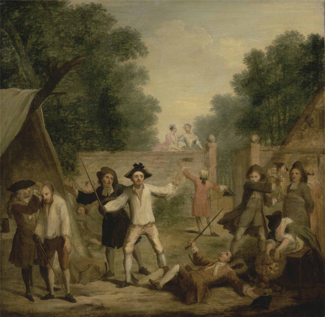 Hob védelme, 1725 körül (olaj, vászon) alkotó: John Laguerre