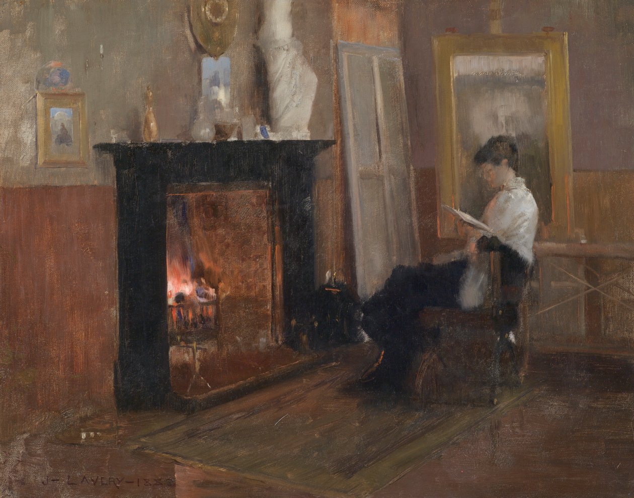 Csendes nap a stúdióban alkotó: John Lavery