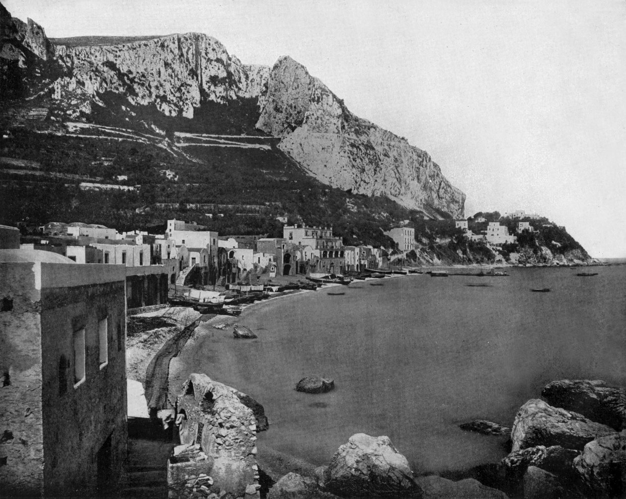 Capri, Olaszország, kb. 1890 (fekete-fehér fotó) alkotó: John Lawson Stoddard