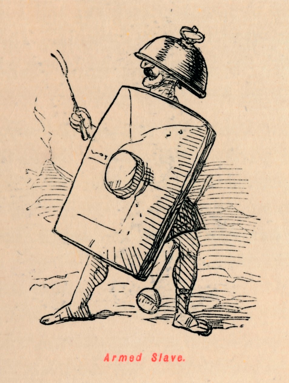 Fegyveres rabszolga, 1852 alkotó: John Leech