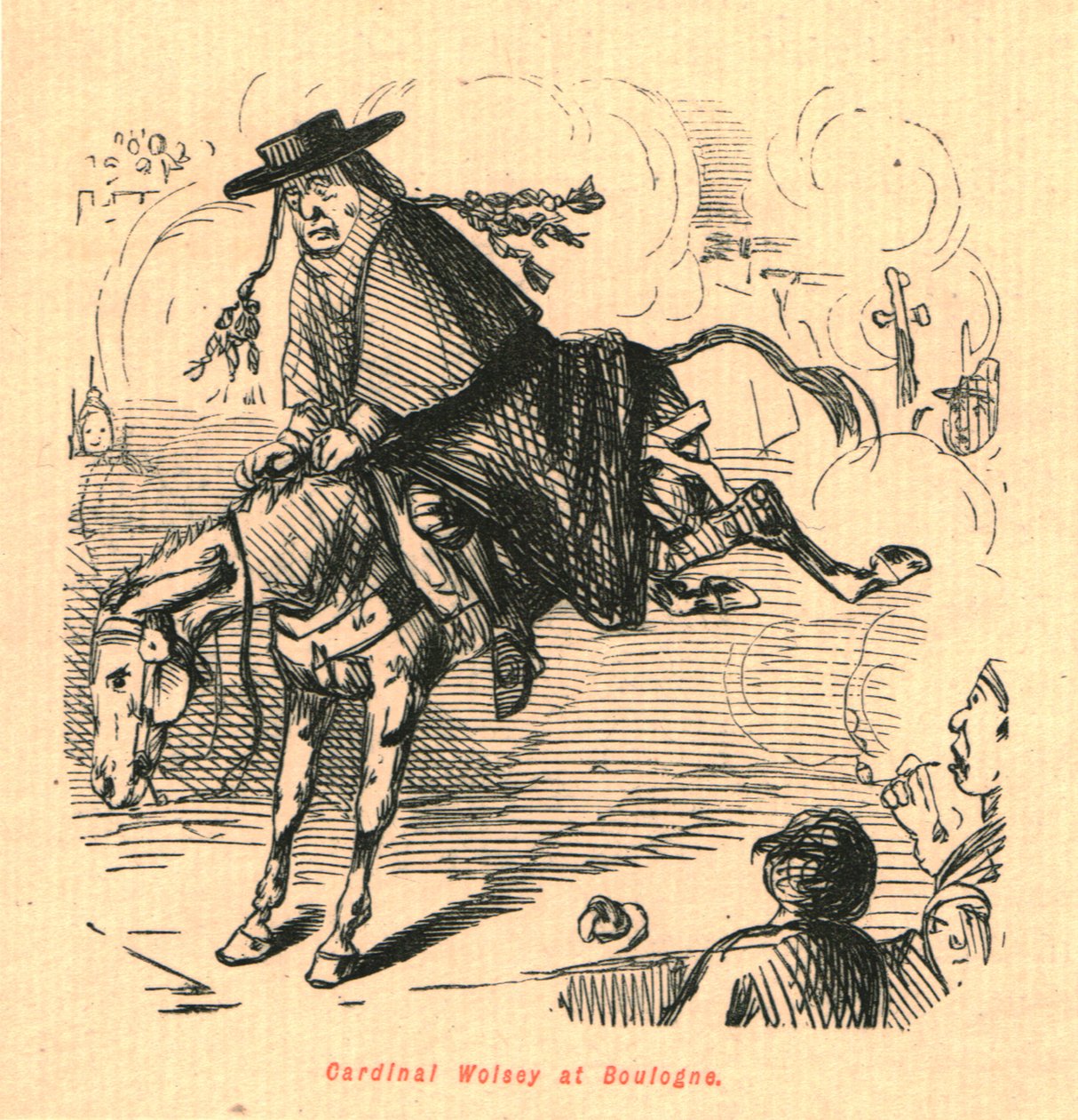 Wolsey bíboros Boulogne-ban, 1897. alkotó: John Leech