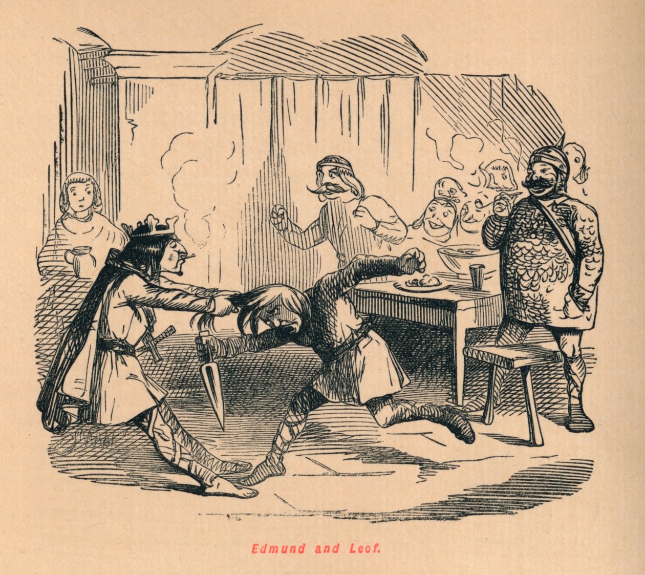 Edmund és Leof, c1860, c1860 alkotó: John Leech