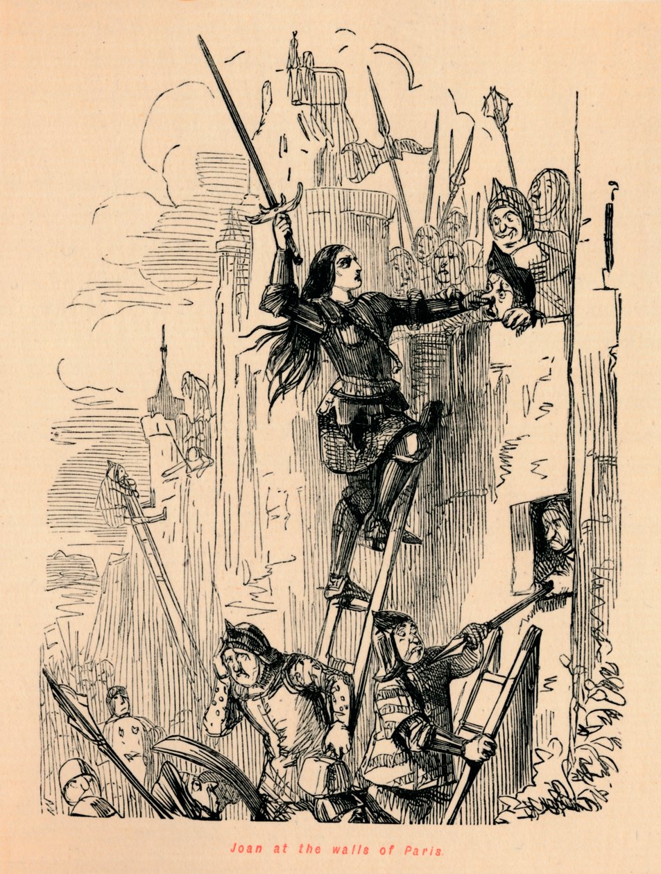 Joan Párizs falainál, alkotó: John Leech
