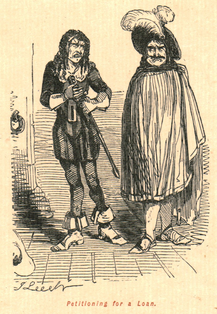 Kölcsönkérelem, 1897. alkotó: John Leech