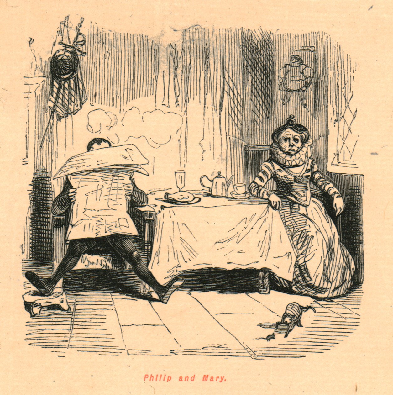 Fülöp és Mária, 1897. alkotó: John Leech