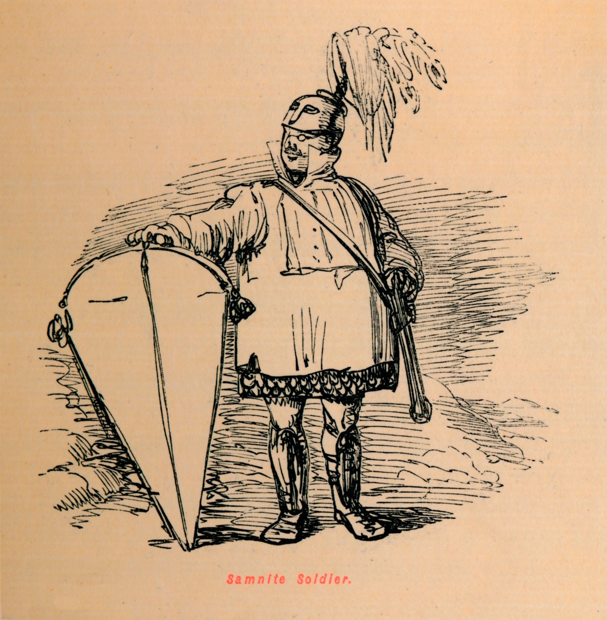 Samnite katona, 1852 alkotó: John Leech
