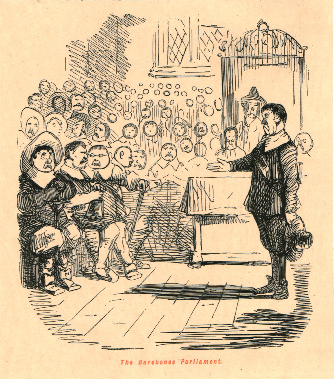 Barebone Parlament, 1897. alkotó: John Leech