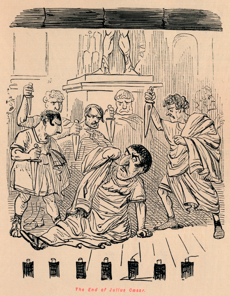 Julius Caesar vége, 1852 alkotó: John Leech