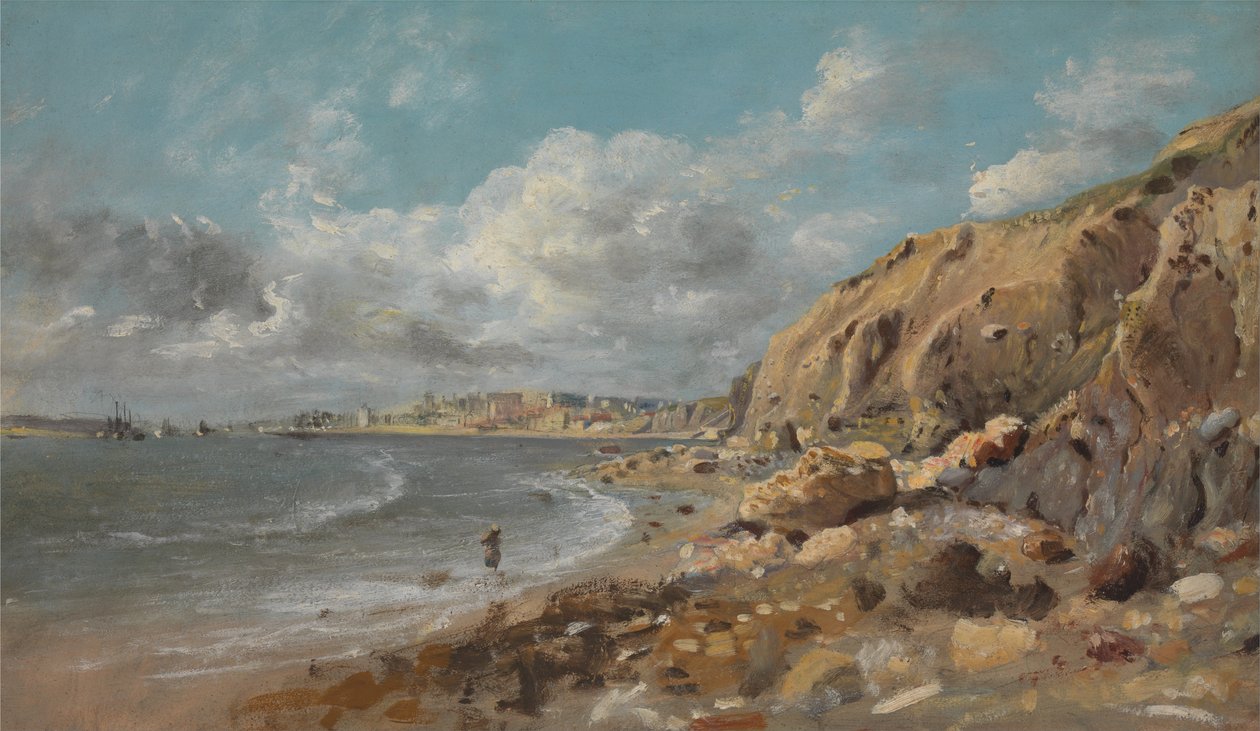 Tengerparti jelenet Cullercoatsnál, Whitley Bay közelében alkotó: John Linnell