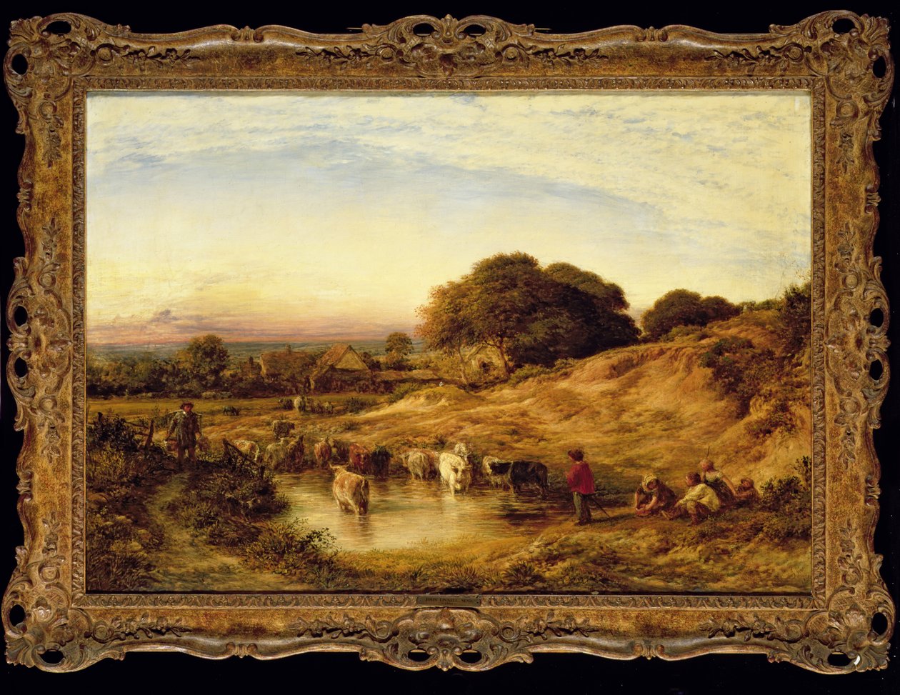 Naplemente, 1860 alkotó: John Linnell
