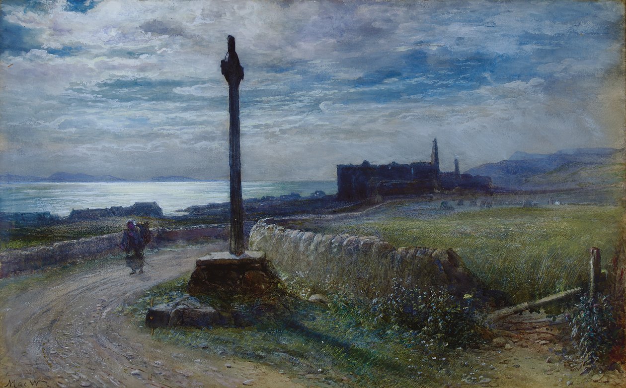 Utazó a tengerparti ösvényen alkotó: John MacWhirter