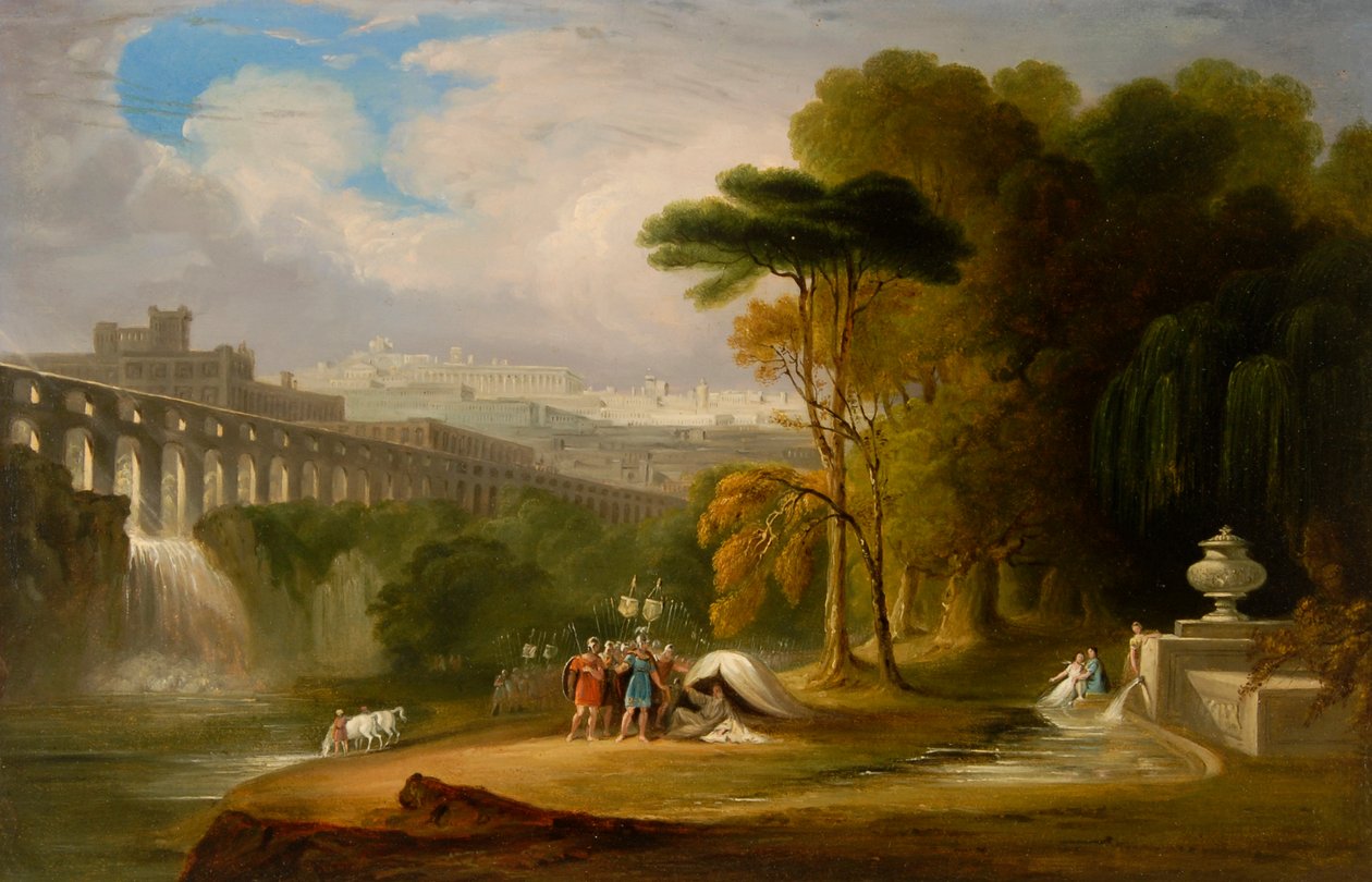 Sándor és Diogenész (olaj a fedélzeten) alkotó: John Martin