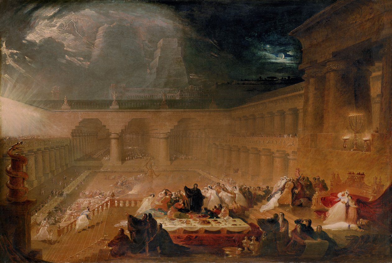 Belsazár lakomája (olaj, vászon) alkotó: John Martin
